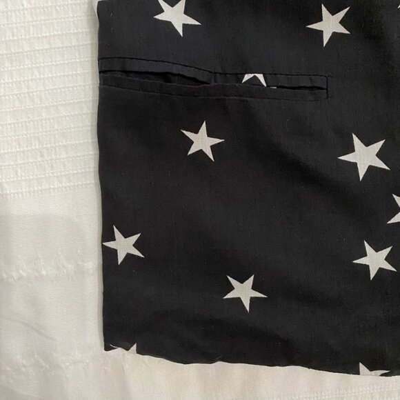 PJK PATTERSON J KINCAID RICCI BLACK WHITE STARS PRINT NOTCHED LAPEL BLAZER - XS - Picture 8 of 9